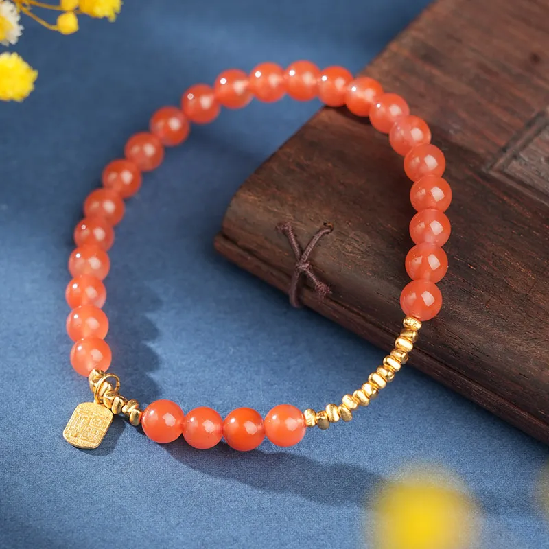 XIAOLIUJADE Southern Red Agate Bracelets Unisex-3