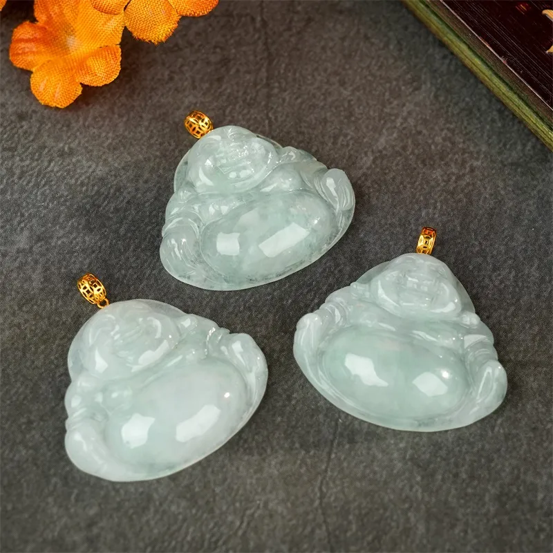XIAOLIUJADE Ice Glutinous Jadeite Pendants Unisex-2