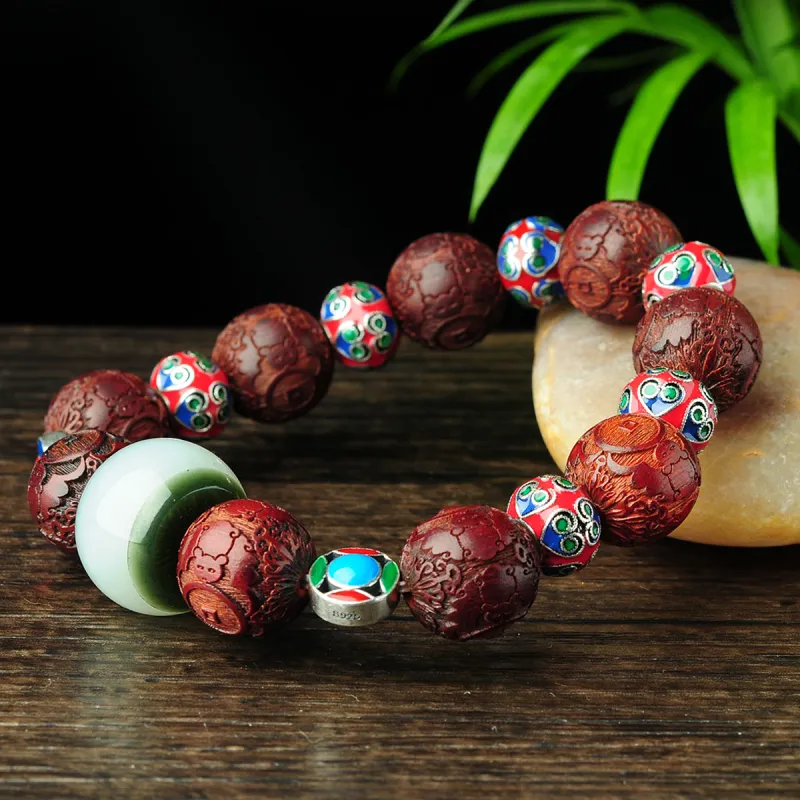 XIAOLIUJADE Rosewood Bracelets Unisex-2
