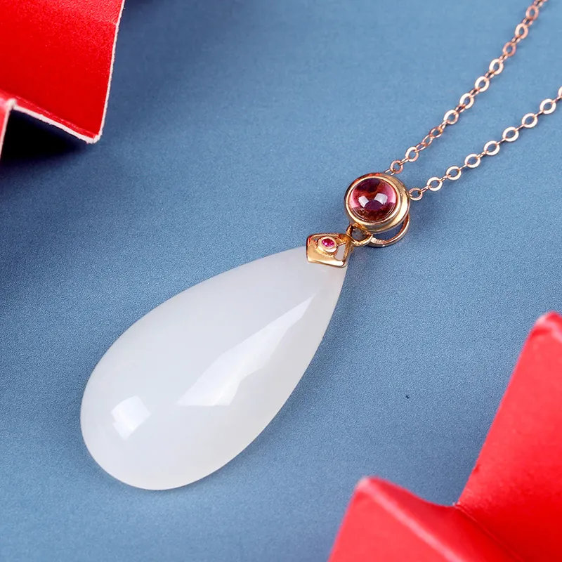 XIAOLIUJADE Pendants White Jade Women's-5