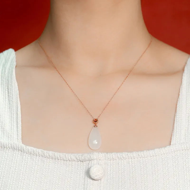 XIAOLIUJADE Pendants White Jade Women's-3