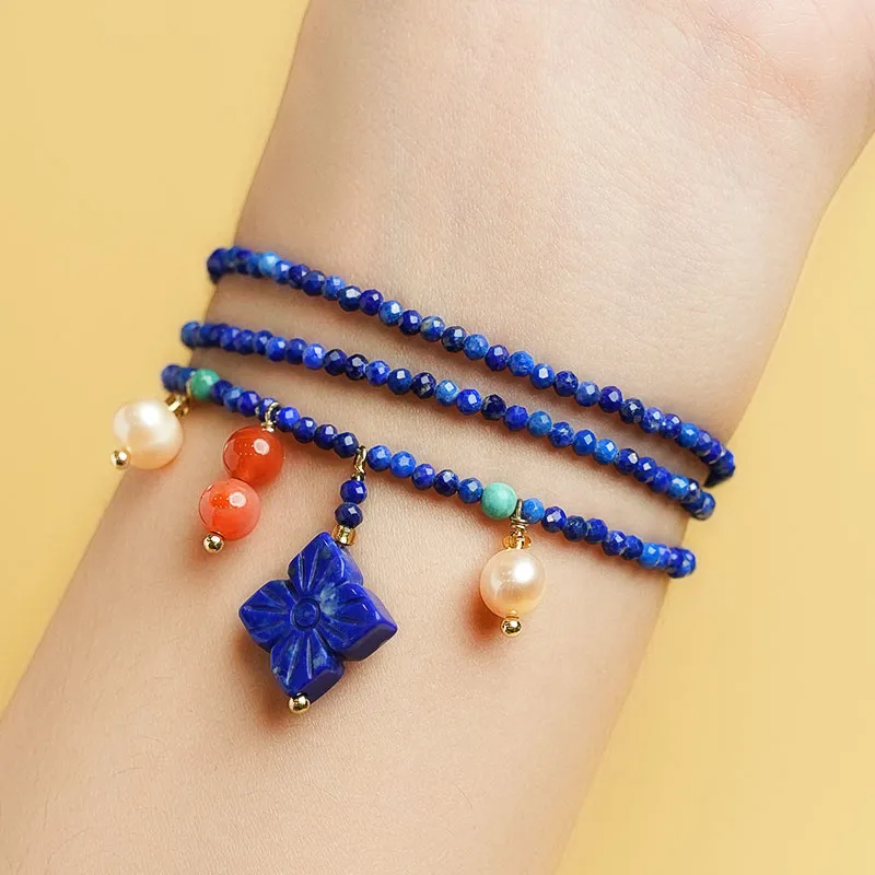 XIAOLIUJADE Lapis Lazuli Jade Bracelets Unisex-5