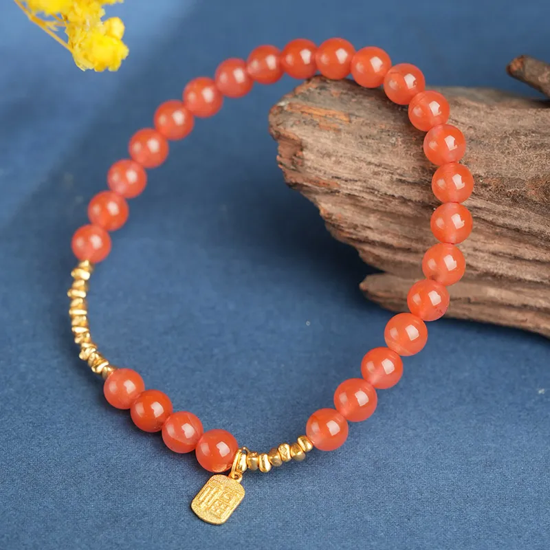 XIAOLIUJADE Southern Red Agate Bracelets Unisex-6