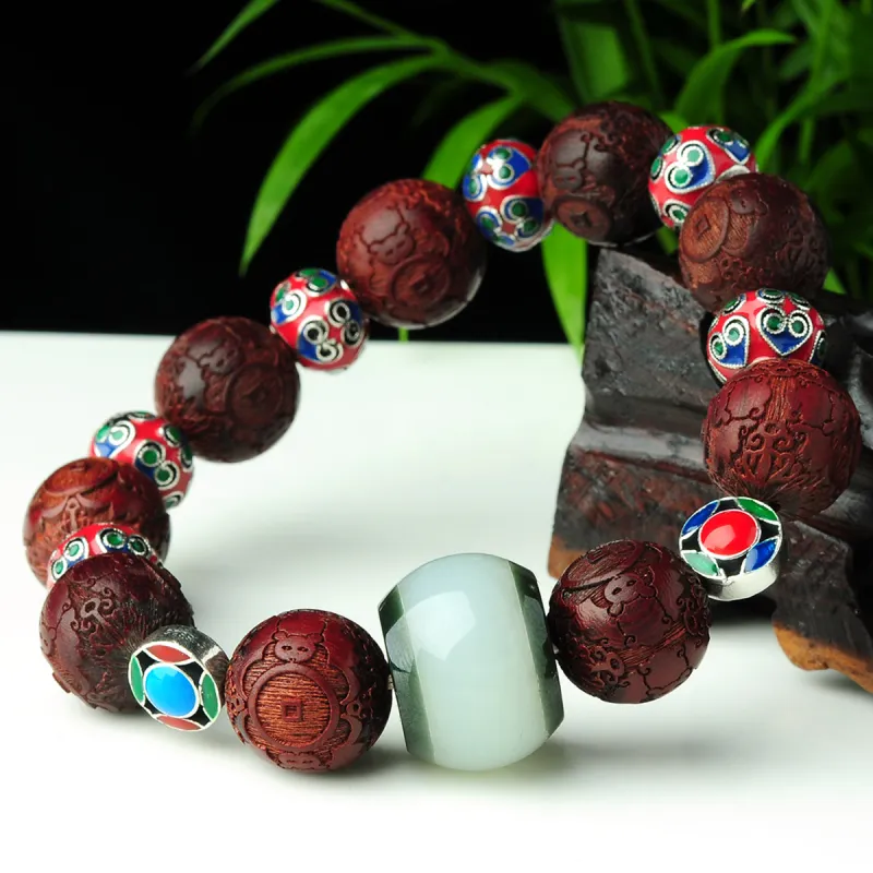 XIAOLIUJADE Rosewood Bracelets Unisex-1