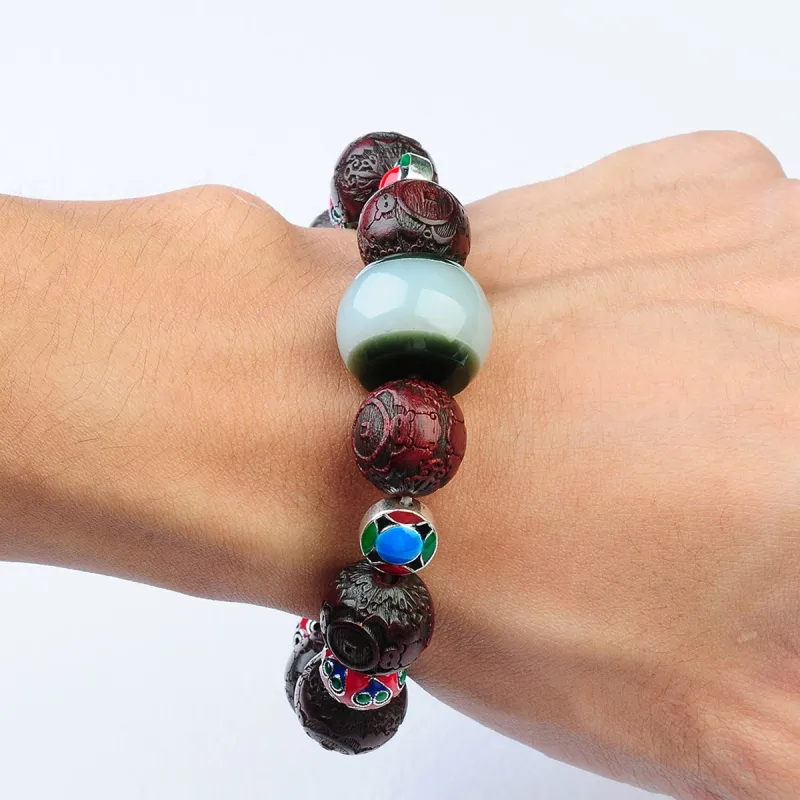 XIAOLIUJADE Rosewood Bracelets Unisex-3