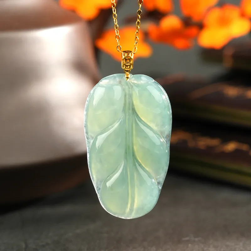 XIAOLIUJADE Ice Glutinous Jadeite Necklaces Unisex-2