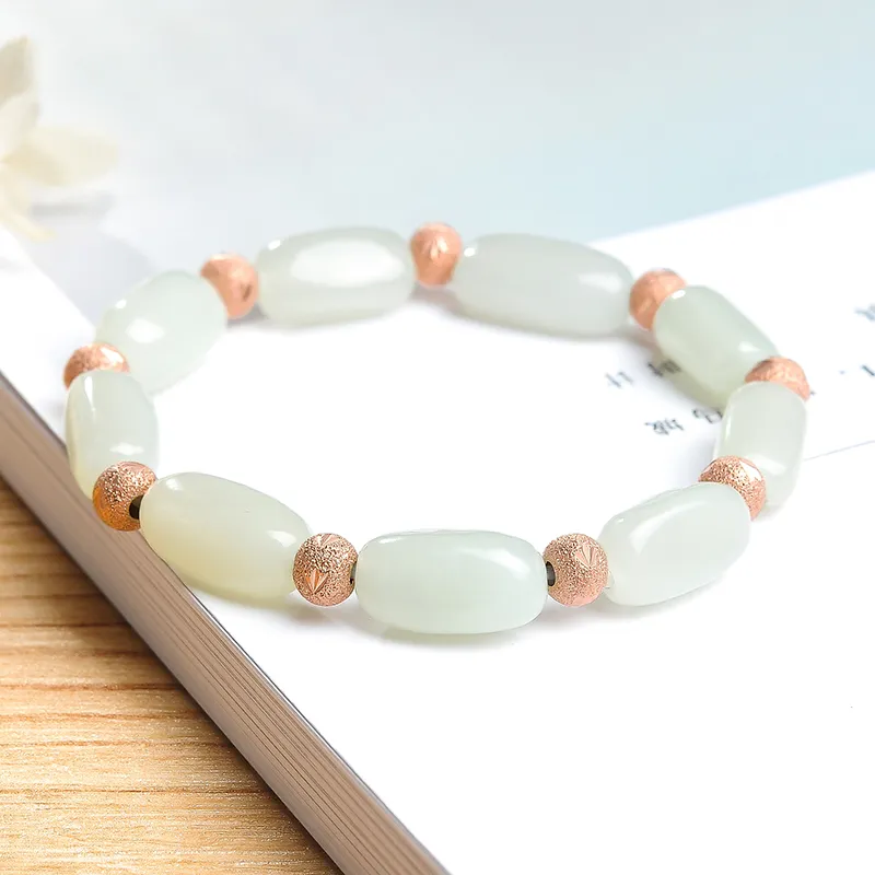 XIAOLIUJADE Bracelets White Jade Unisex-2