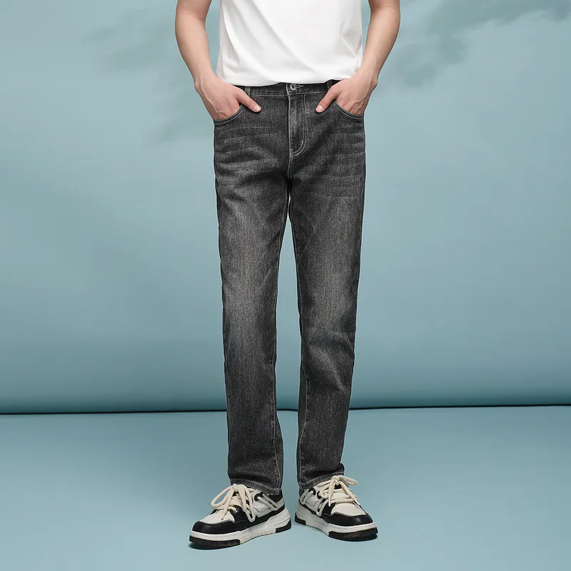 HLA Jeans Men Black Denim Gradient Dark 01-2