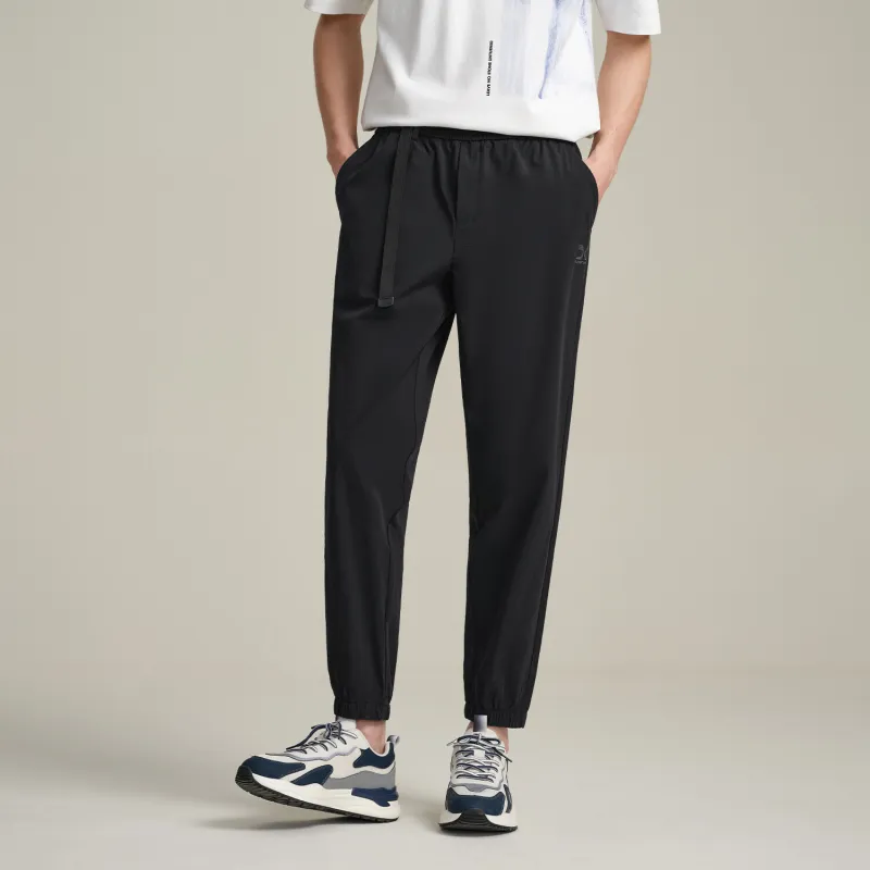 HLA Casual Pants Men Navy Blue Pattern 35-2