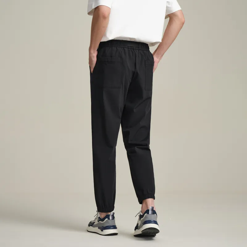 HLA Casual Pants Men Navy Blue Pattern 35-3