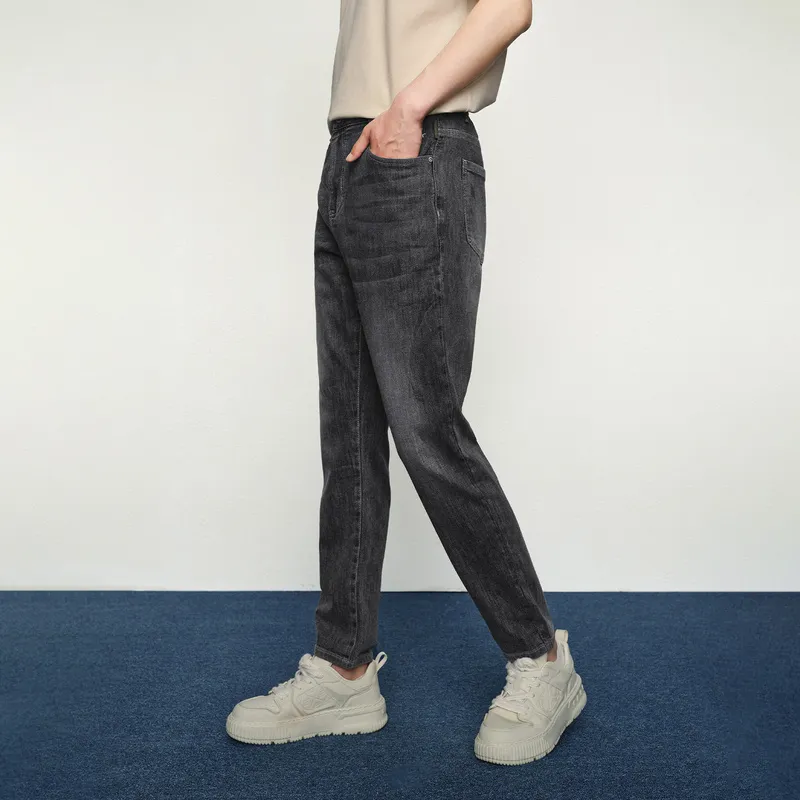 HLA Washable Fashion Letter Jeans Men's-2