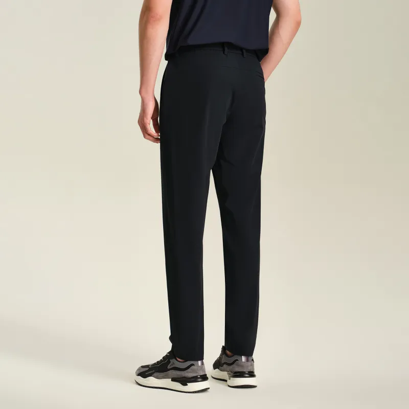 HLA Casual Pants Men Navy Blue Plaid 82-3