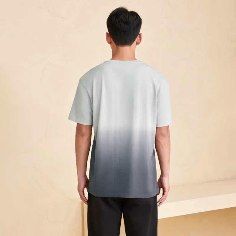 HLA T Shirts Men Light Gray Gradient DM-2