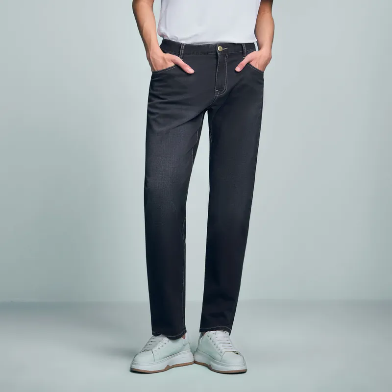 HLA Jeans Men Blue Gray Denim Gradient Dark 64-2