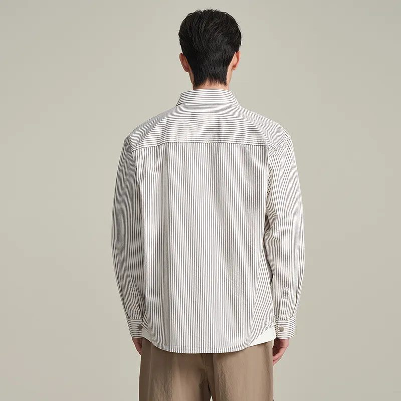 HLA Shirts Men Ecru Stripes 29-2