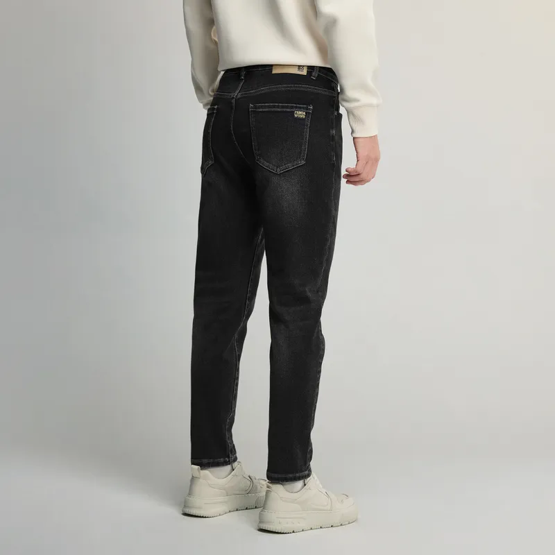 HLA Panda Wowo Series Jeans Men Black Denim Gradient Dark 6F-5