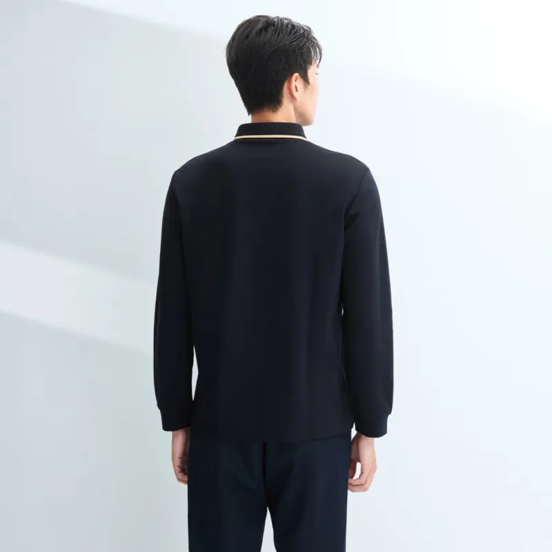 HLA Long Sleeved Polo Shirt Men's-2