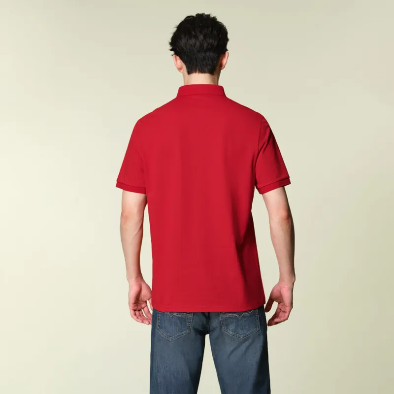 HLA Polo Shirts Men Red 17-2