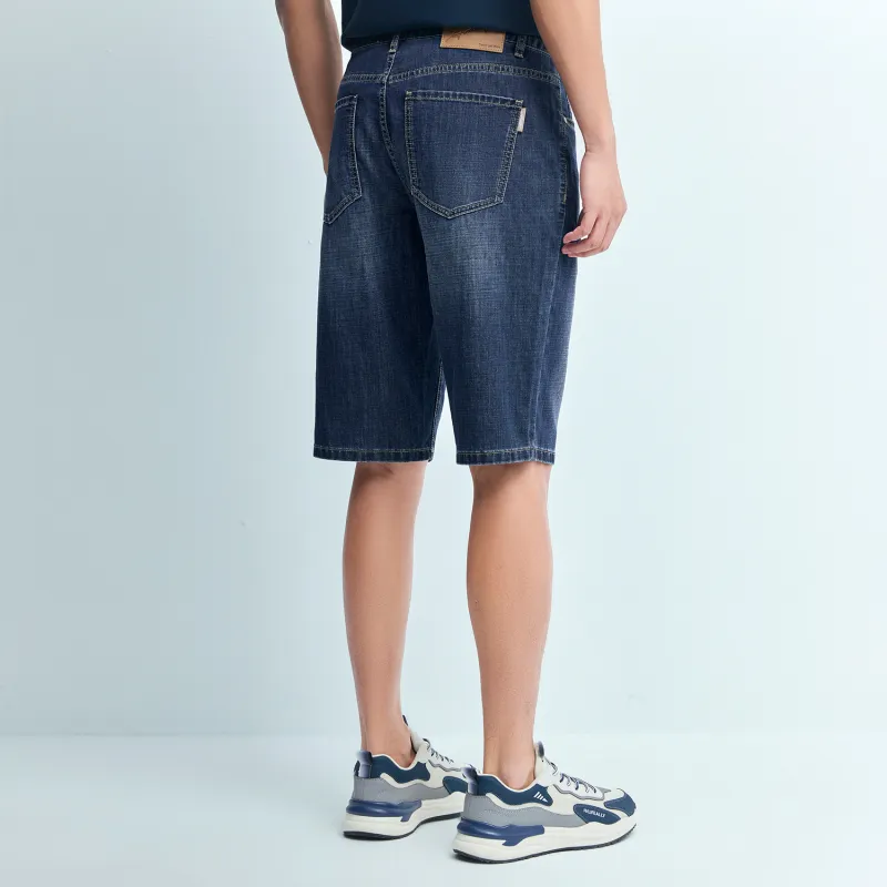 HLA Denim Shorts Men's Denim Blue Transition Color-3