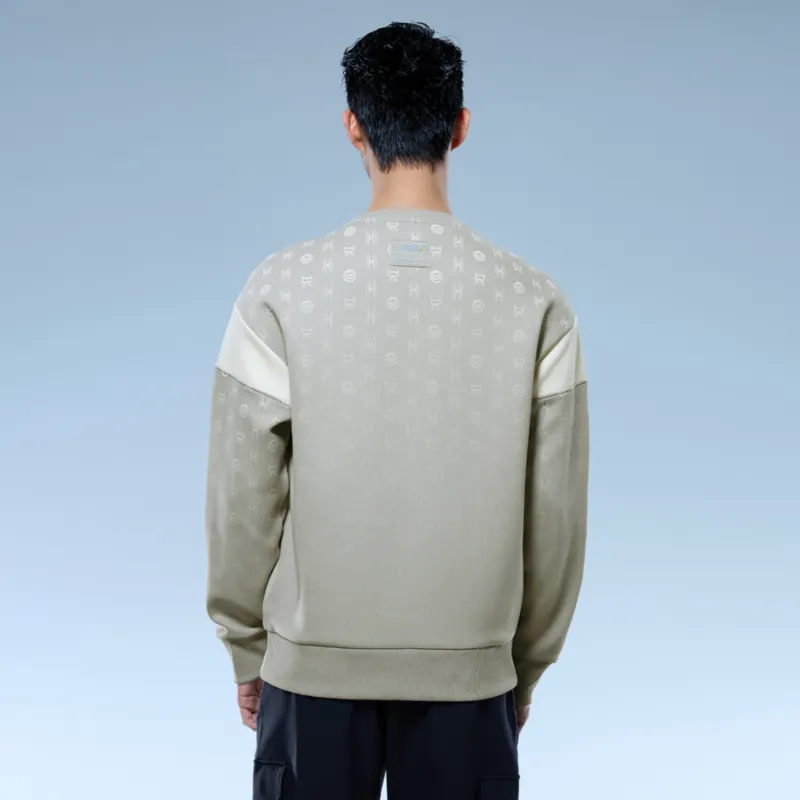HLA Sweatshirts Unisex Light Gray Splicing 22-4