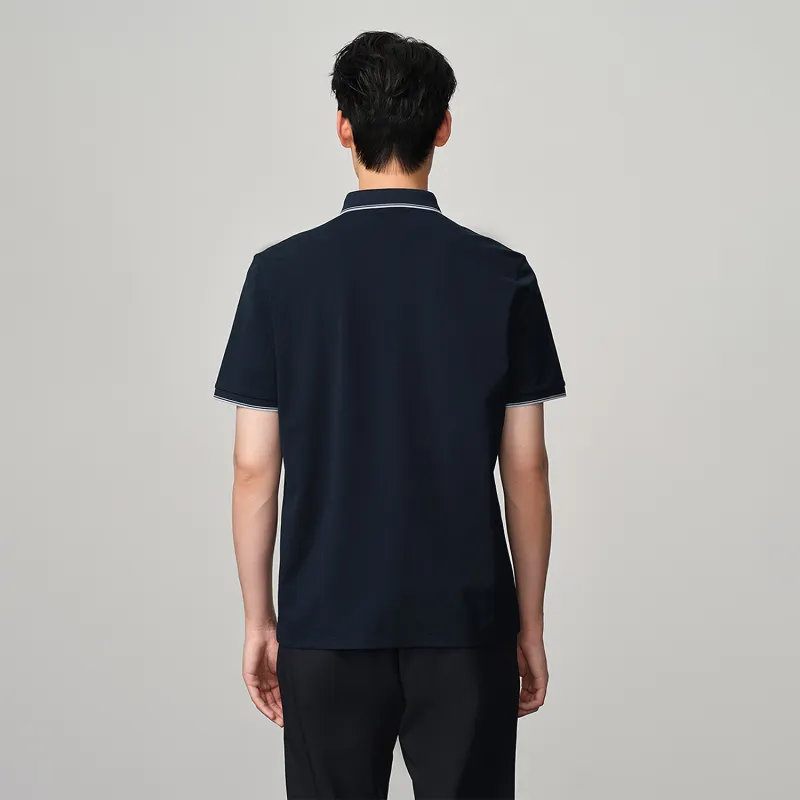HLA Polo Shirts Men Navy Blue 34-2