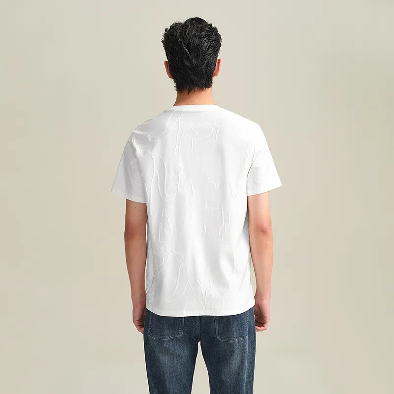 HLA T Shirts Men Ecru Y6-2