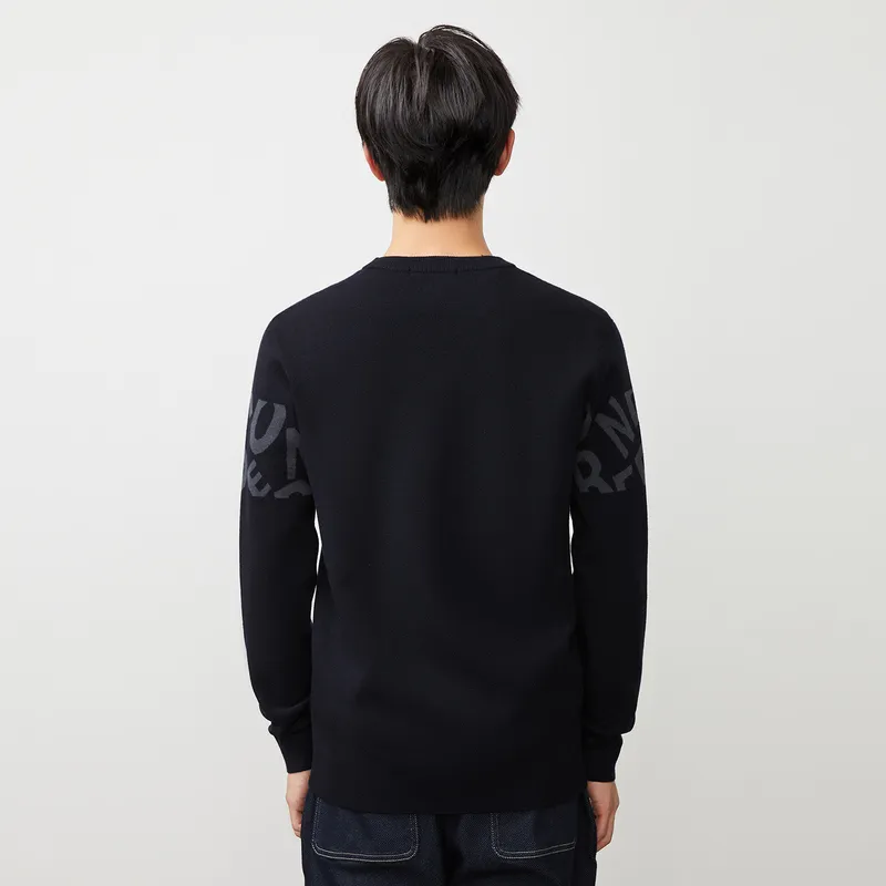HLA Knitwear Men Dark Blue Pattern 58-2