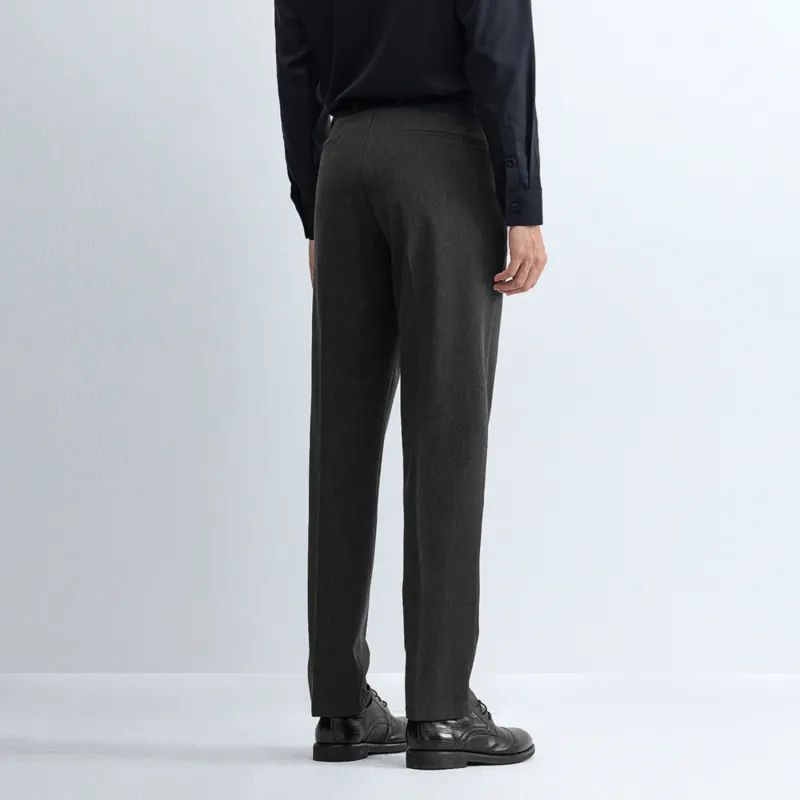 HLA Solid Color Suit Pants With A Fitted Cut And Durability Men's-5