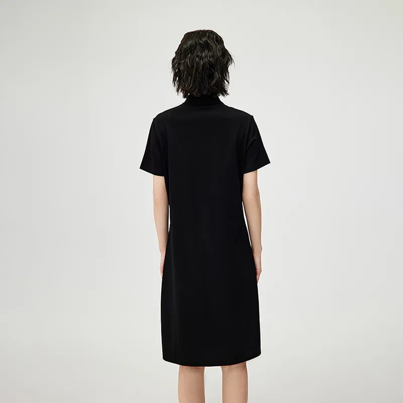 HLA Short Sleeved Dresses Women's Black V2-2