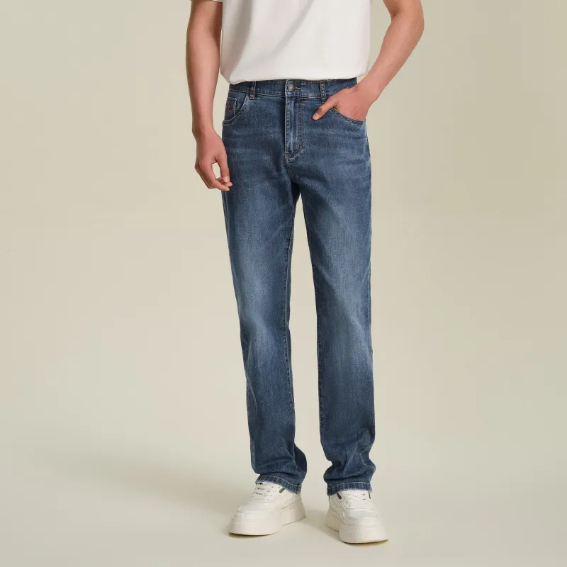 HLA Jeans Men Blue Gray Denim Gradient Medium 01-2