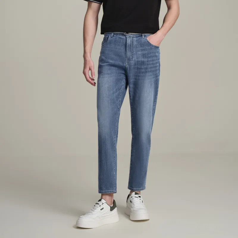 HLA Jeans Men Blue Gray Denim Gradient Light B3-2