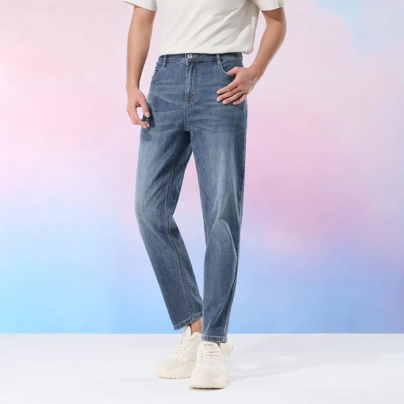 HLA Jeans Men Blue Gray Denim Gradient Light 66-2