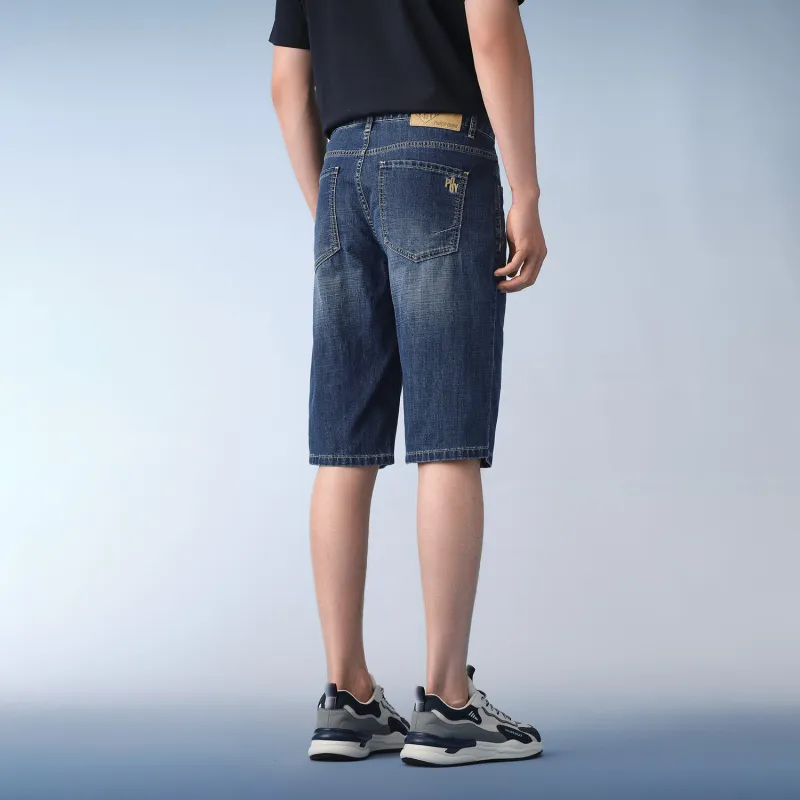 HLA Denim Shorts Men's Denim Blue Transition Color-3