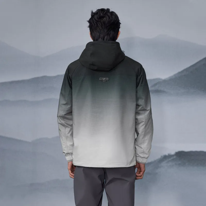 HLA The Mountain Is Not In The High Series Jackets Men Green Gray Gradient 23-1