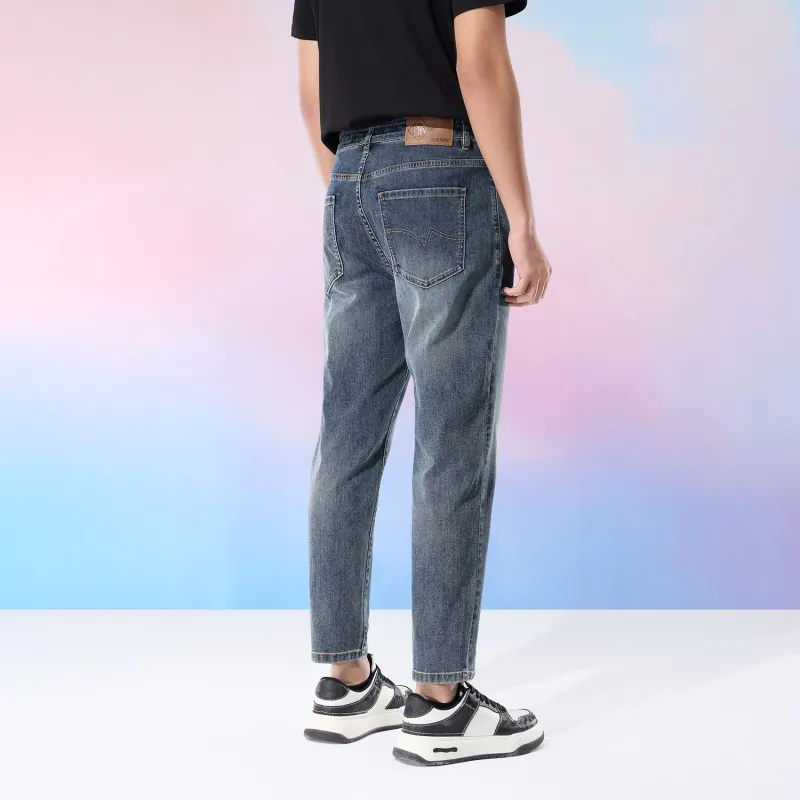 HLA Power Young Series Jeans Men's Blue Gray Denim Gradient-3