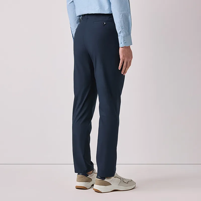 HLA Casual Pants Men Navy Blue Pattern 87-3