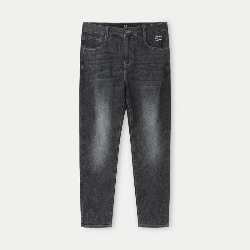 HLA Washable Fashion Letter Jeans Men's-4