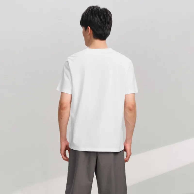 HLA T Shirts Men Ecru Pattern BE-3