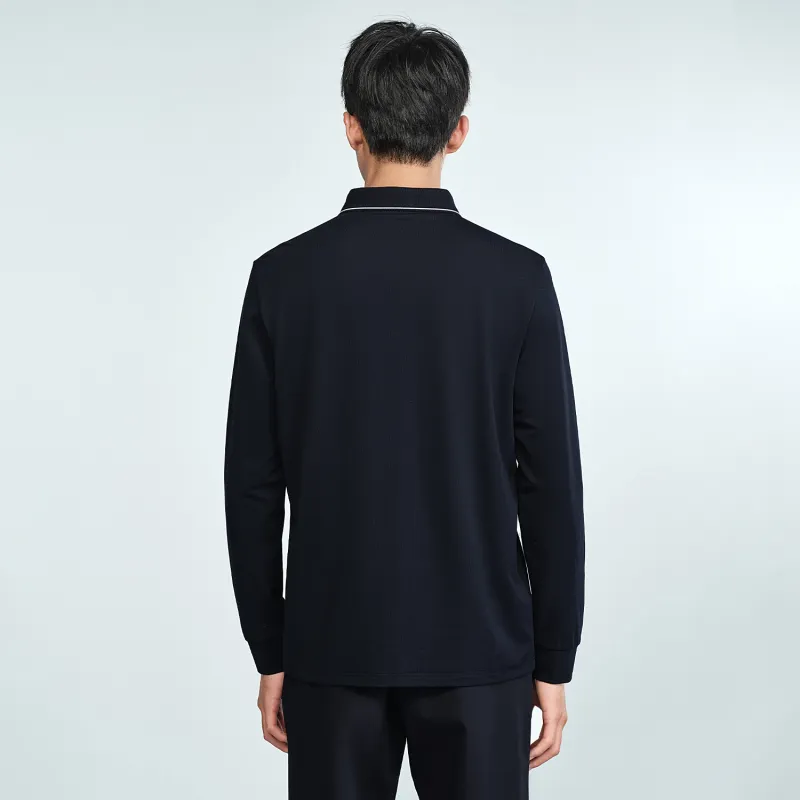 HLA Long Sleeved Polo Shirt Men's-2