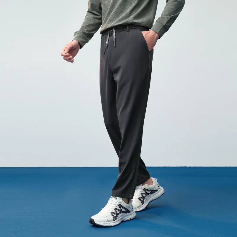 HLA Ankle Length Pants Men's Dark Gray Pattern 37-2