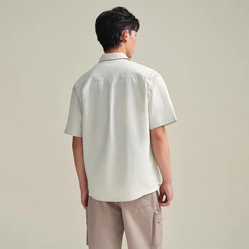 HLA Shirts Men Khaki Stripes 09-2