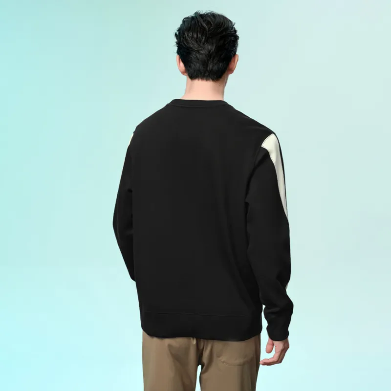 HLA Crew Neck Loose Fit Color Blocking Patchwork Sweatshirt Men's-23