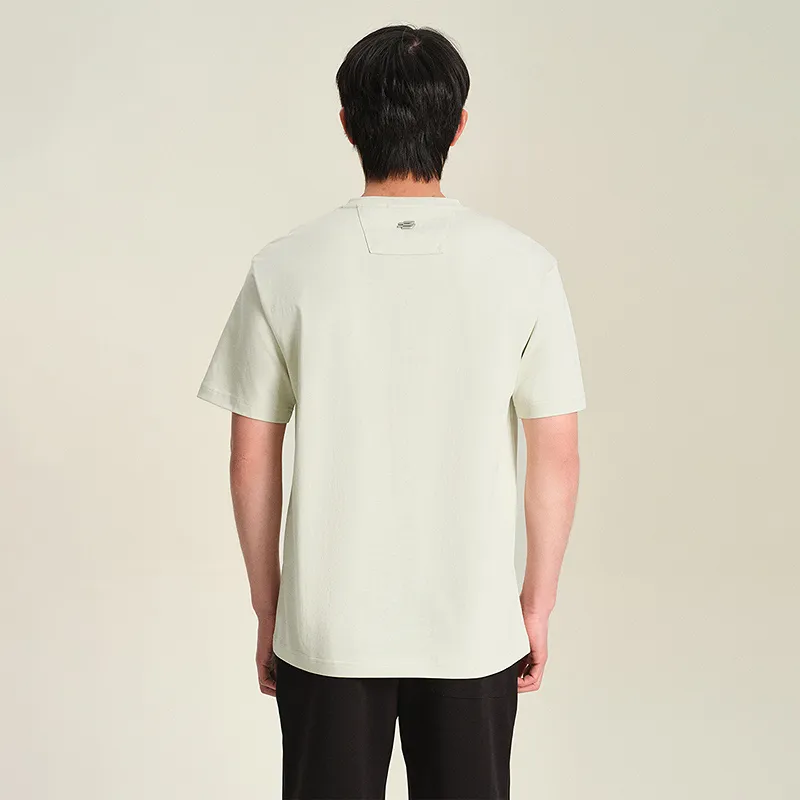 HLA Short Sleeved T Shirts Men's Light Yellow-2