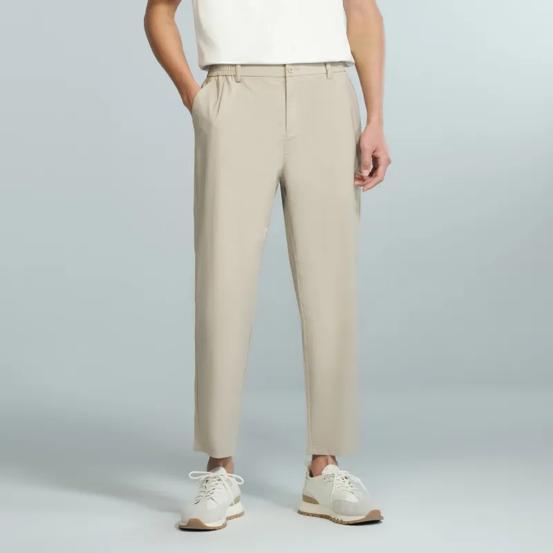 HLA Casual Pants Men's Black Pattern 16-4