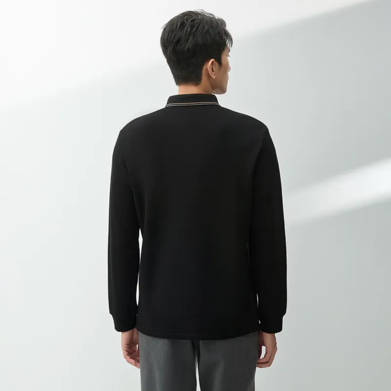 HLA Long Sleeved Polo Shirt Men's-6