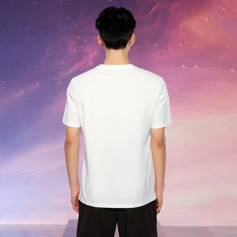 HLA x SANTI LIANMINGKUAN T-Shirt Men's Bleached White Pattern-4