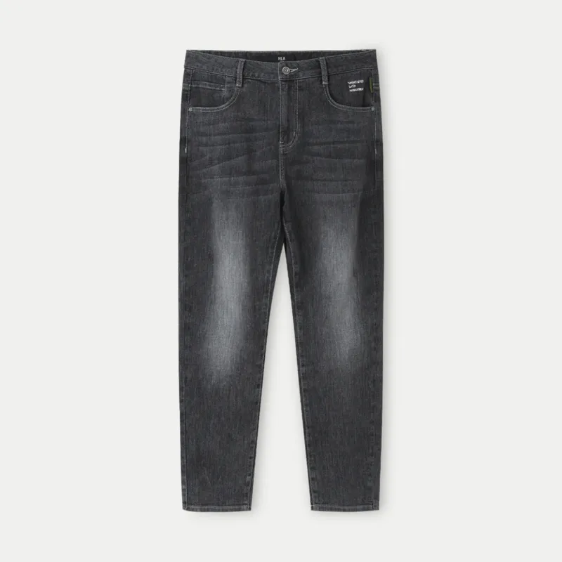 HLA Washable Fashion Letter Jeans Men's-10