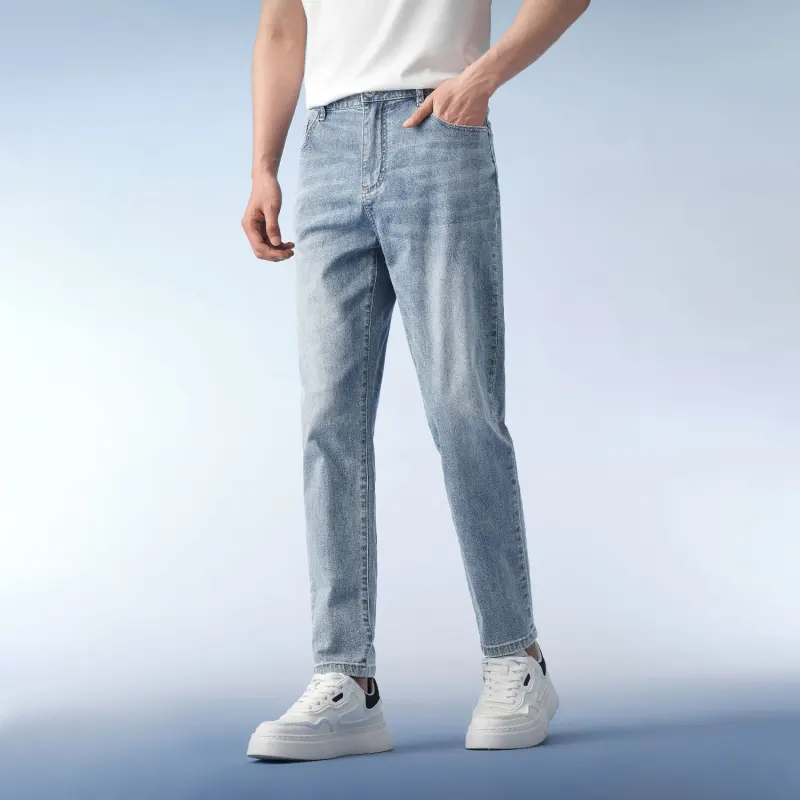 HLA Jeans Men Blue Gray Denim Gradient Light 63-3