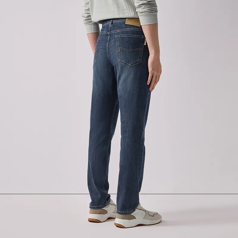 HLA Jeans Men Blue Gray Denim Gradient Medium 17-3