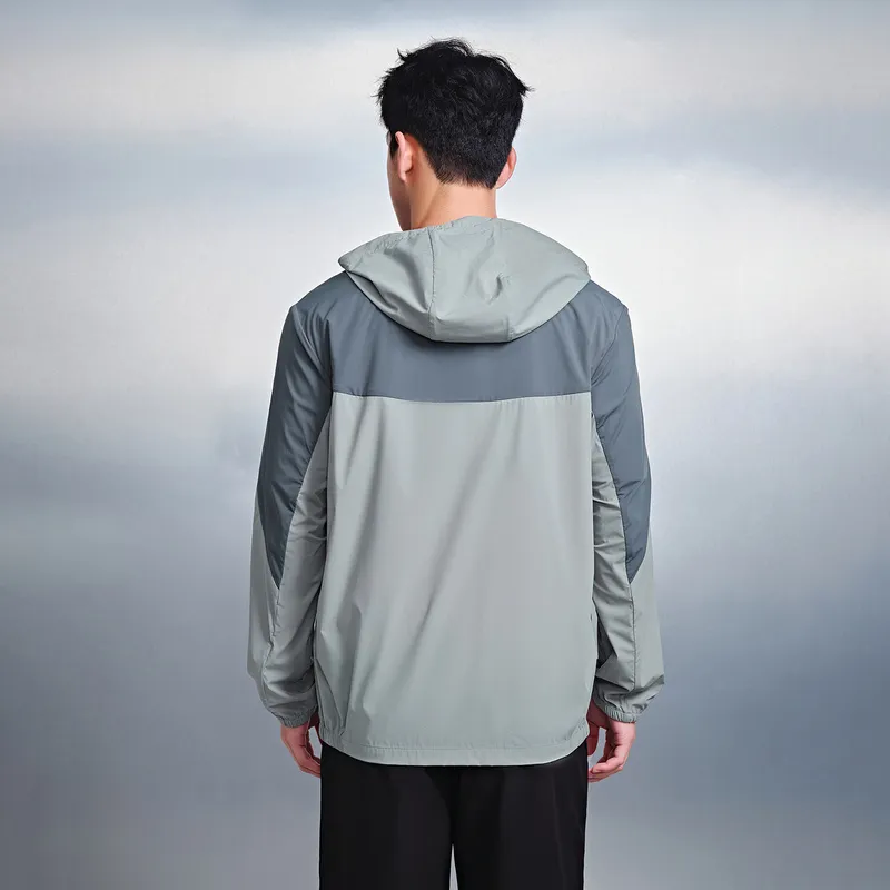 HLA Jackets Men Medium Gray Splicing 48-2